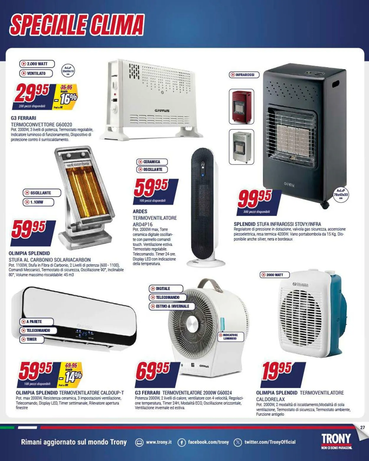 Trony - Palermo Volantino attuale da 27 dicembre a 17 gennaio di 2024 - Pagina del volantino 27