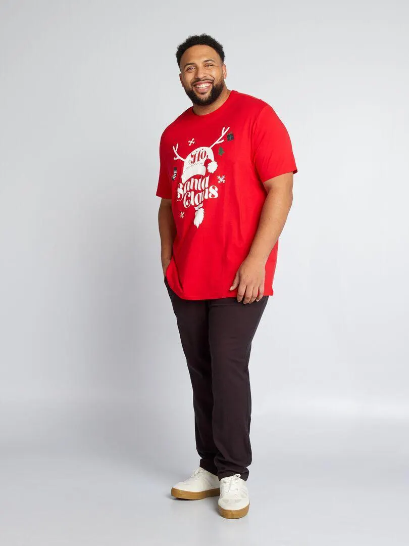 T-shirt a maniche corte con stampa - BLU