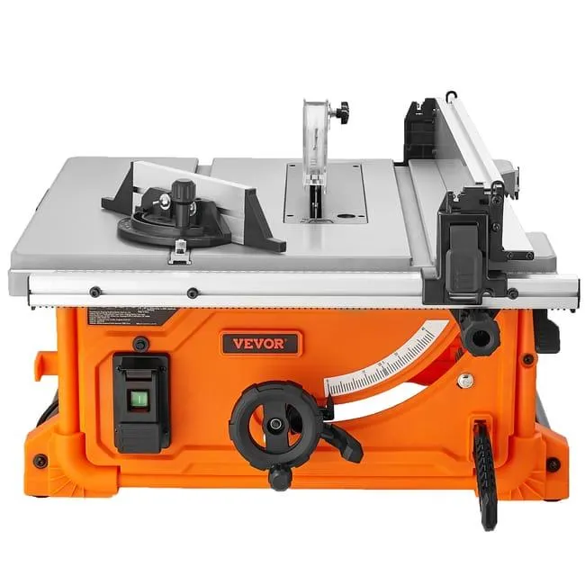 Seghetto da banco SucceBuy 10",8 A,capacità di taglio 25",4400 rpm,lama 40 denti,compatto portatile,guida per tagli angolari,per legno