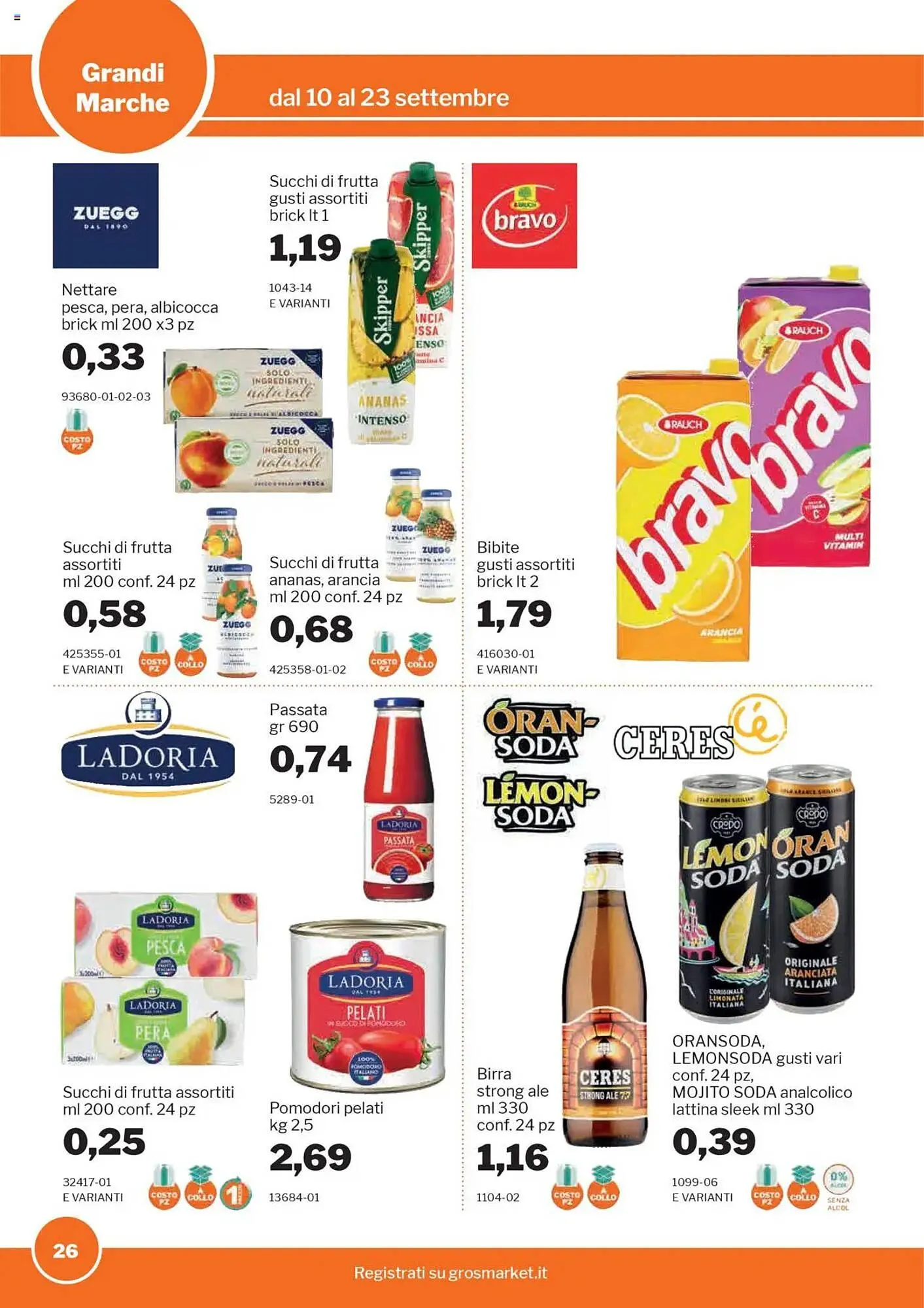 Volantino GrosMarket da 10 settembre a 23 settembre di 2025 - Pagina del volantino 26