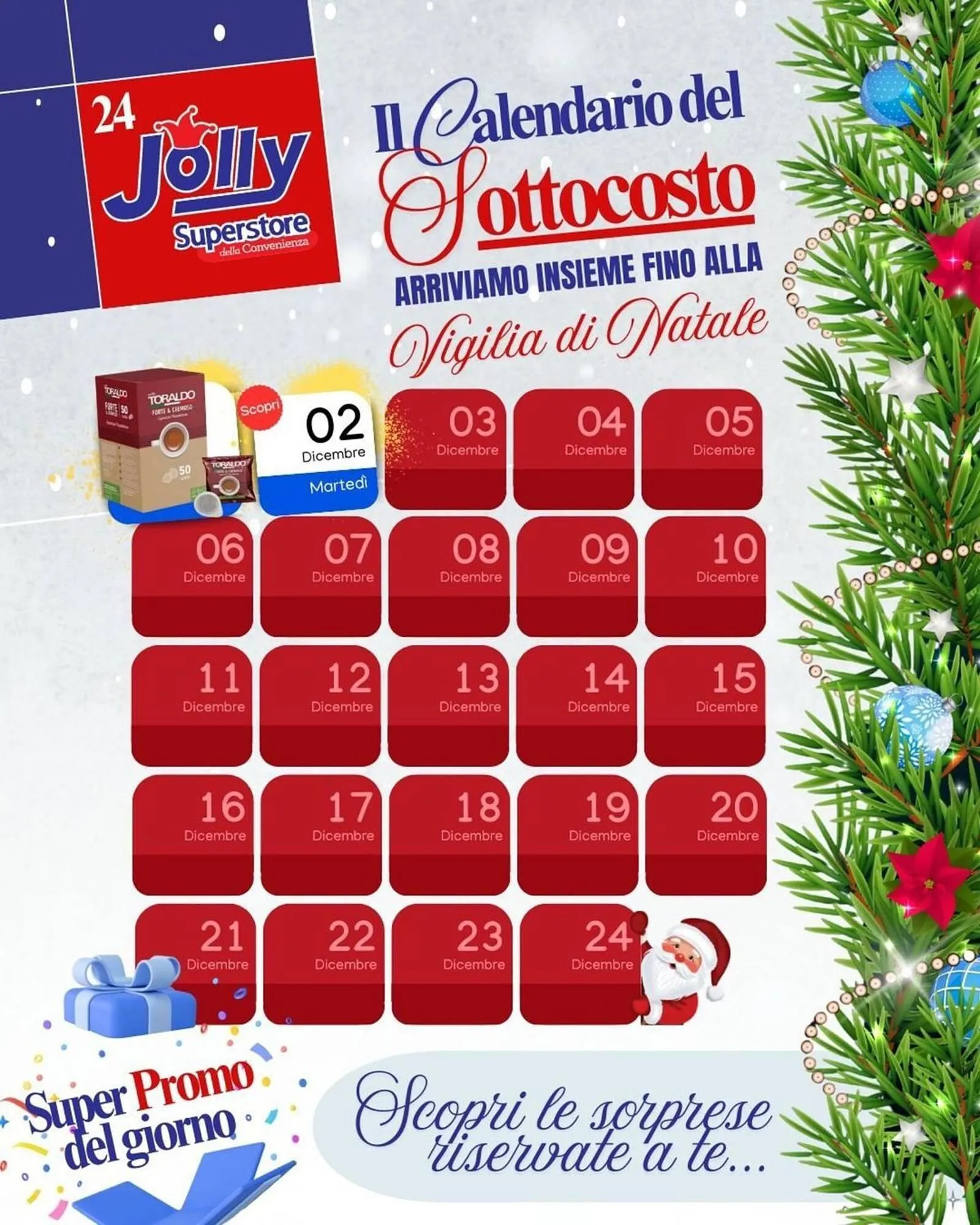 Volantino Jolly Market da 2 dicembre a 24 dicembre di 2025 - Pagina del volantino 1