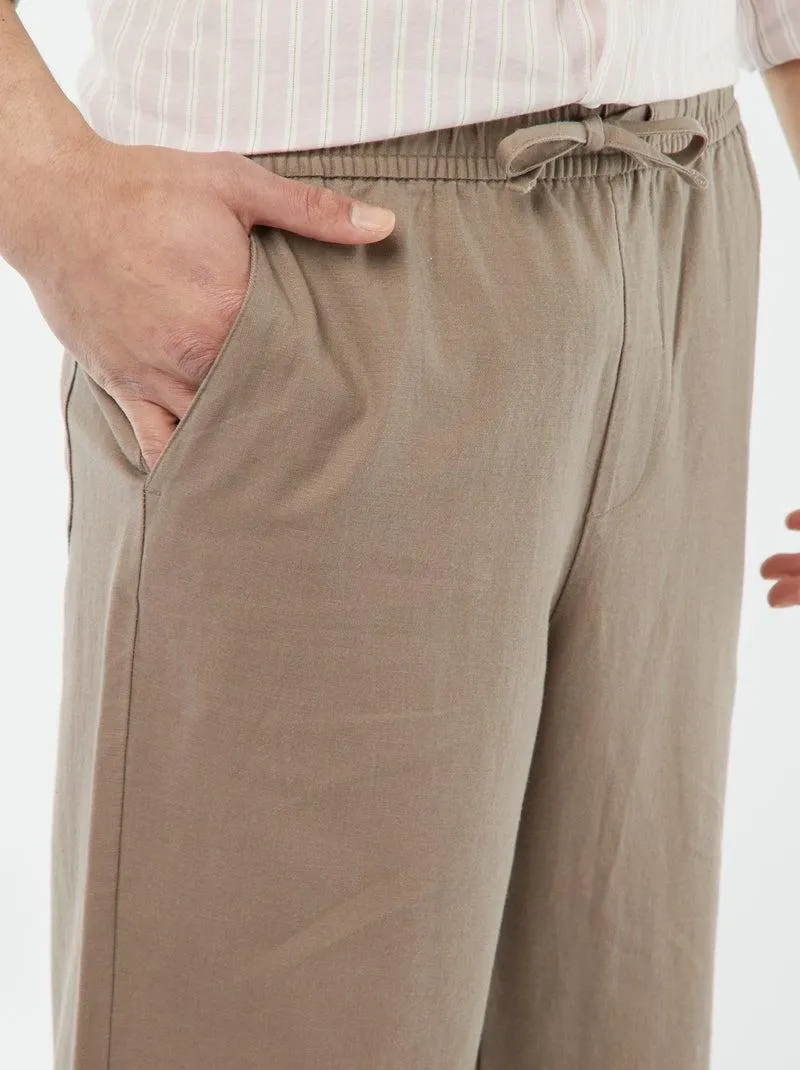 Pantaloni cargo - BEIGE