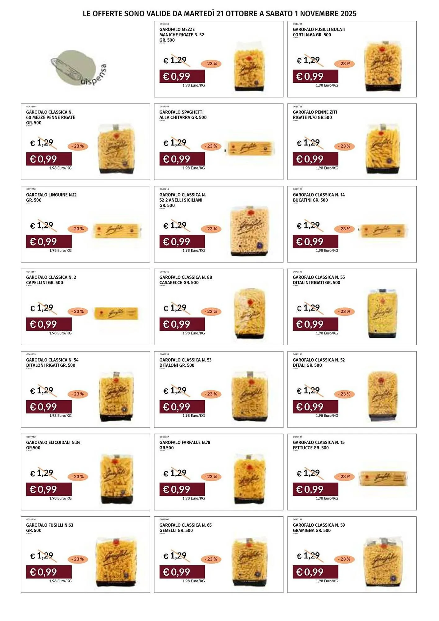 Volantino Prezzemolo e Vitale da 21 ottobre a 1 novembre di 2025 - Pagina del volantino 20