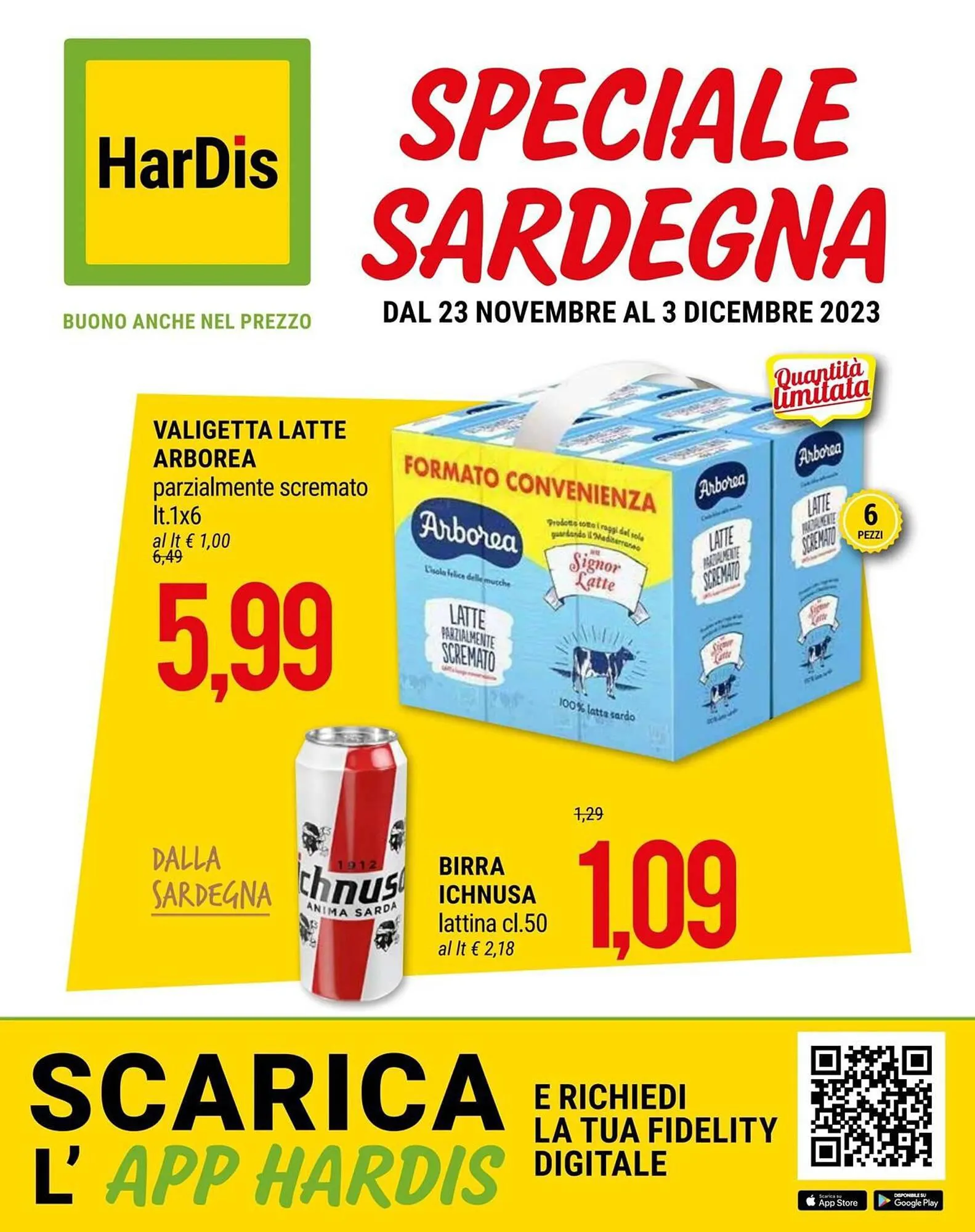 Volantino Hardis da 23 novembre a 3 dicembre di 2023 - Pagina del volantino 1