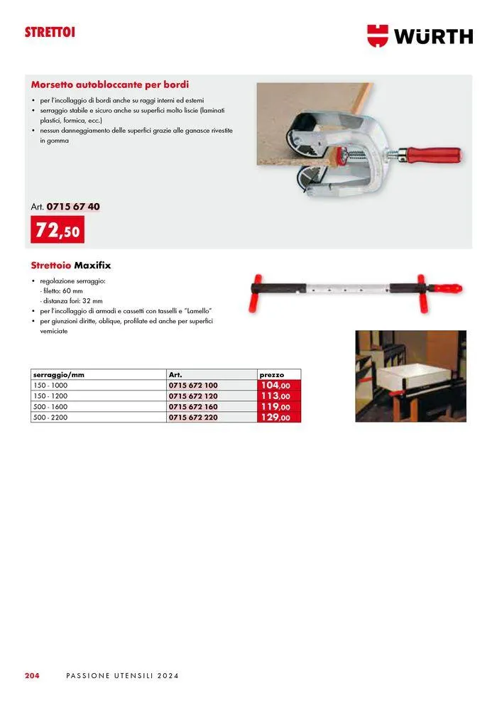 Passione utensili da 1 luglio a 31 dicembre di 2024 - Pagina del volantino 204