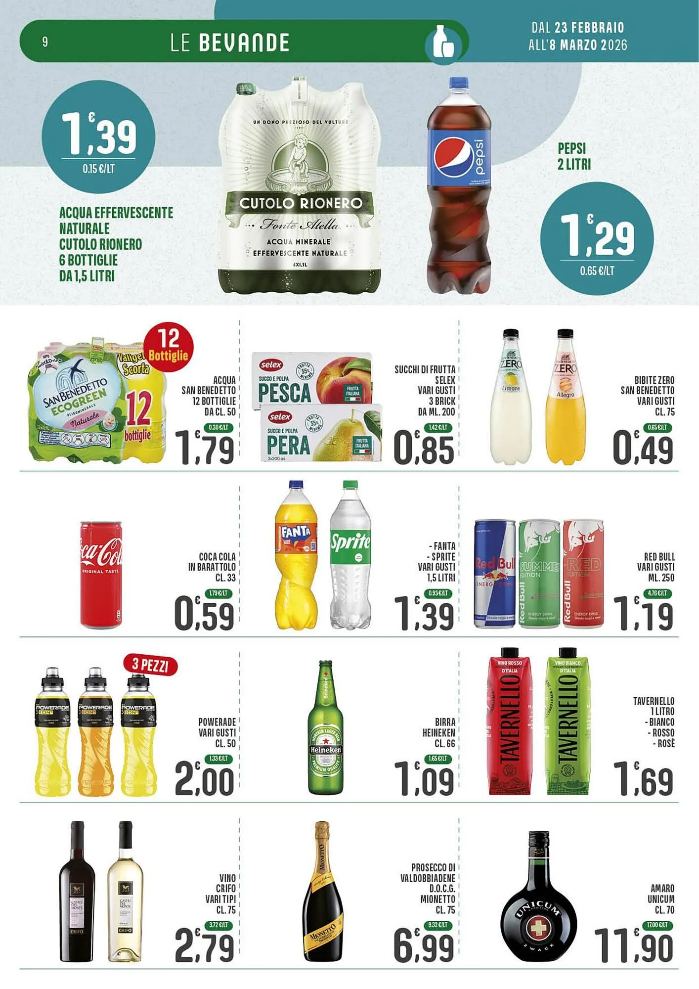 Volantino La Mimosa Supermercati da 23 febbraio a 8 marzo di 2026 - Pagina del volantino 9