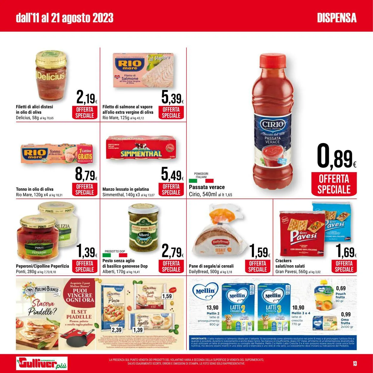 Gulliver Volantino attuale da 11 agosto a 21 agosto di 2023 - Pagina del volantino 13