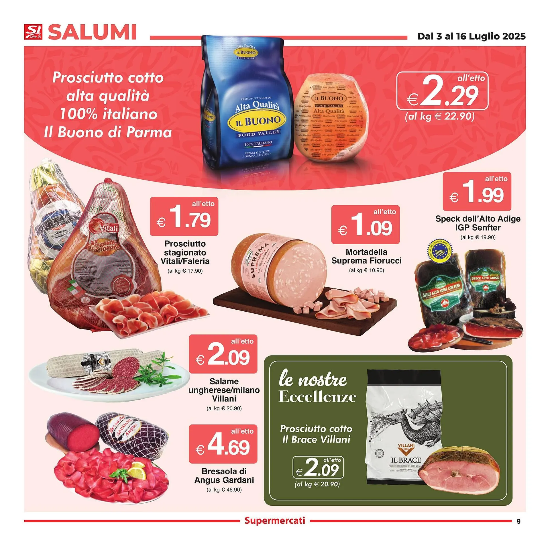 Volantino Sì con te da 3 luglio a 16 luglio di 2025 - Pagina del volantino 9