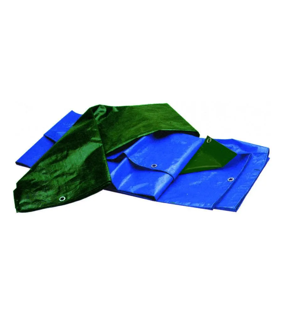 TELO MULTIUSO ANTISTRAPPO OCCHIELLATO COLORE VERDE E BLU, 3X5 METRI