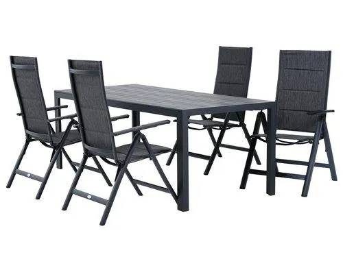 Tavolo PINDSTRUP L205 cm + 4 Sedie MYSEN grigio