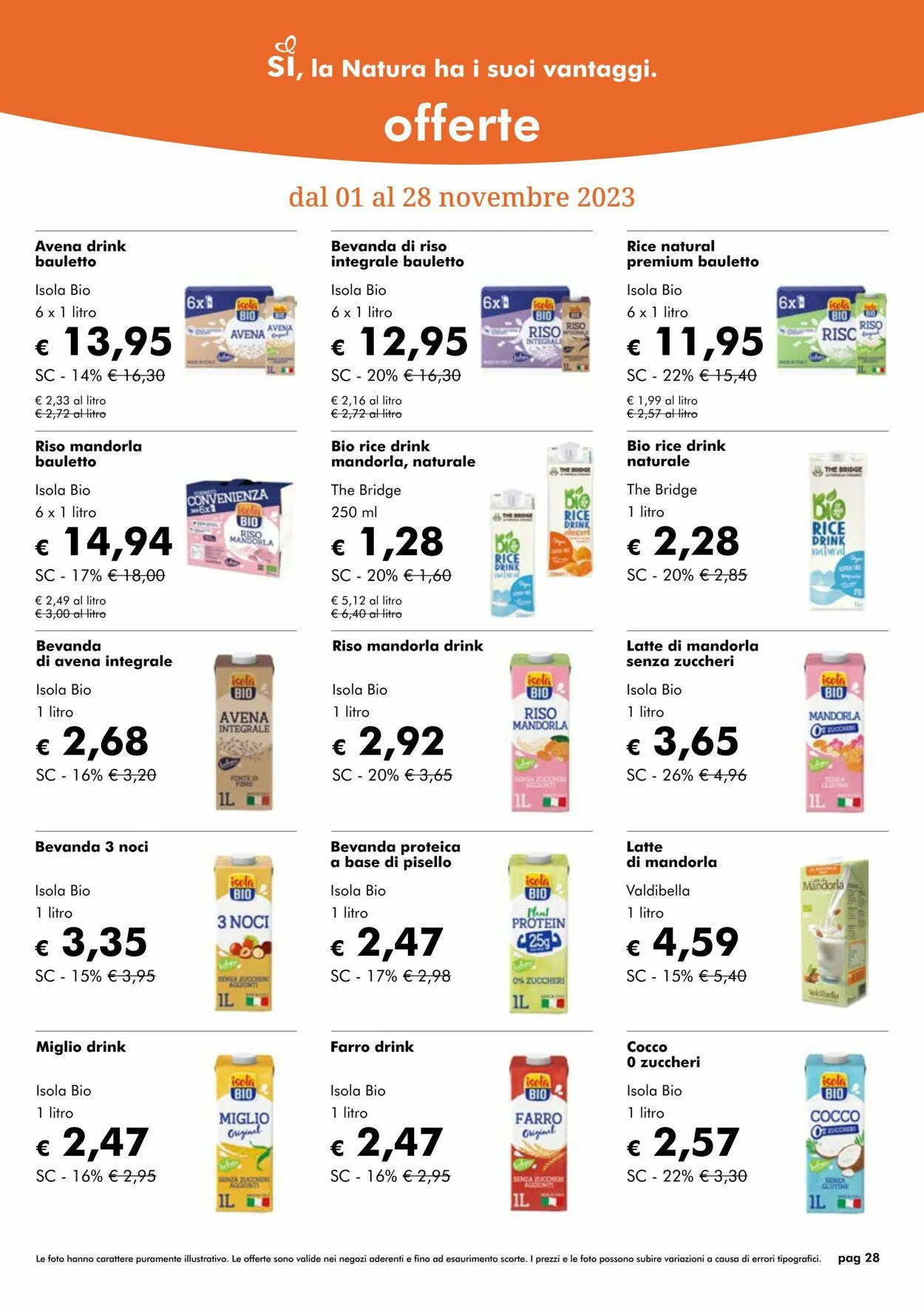 Natura Sì Volantino attuale da 25 ottobre a 8 novembre di 2023 - Pagina del volantino 28