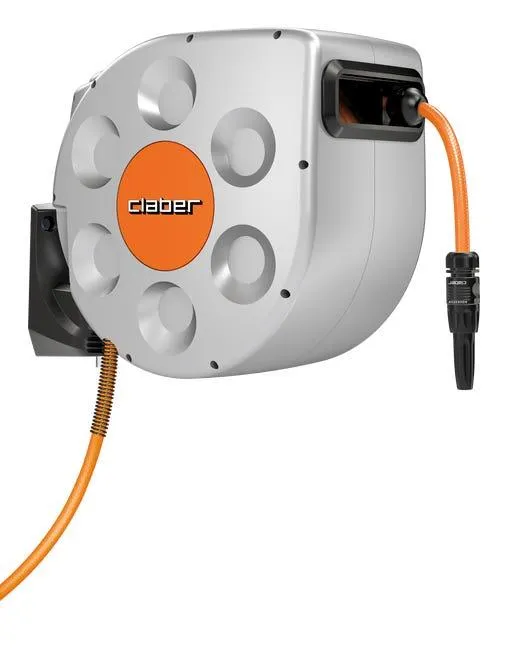 Avvolgitubo equipaggiato autoavvolgente da parete CLABER Rotoroll Evolution tubo da 20 m