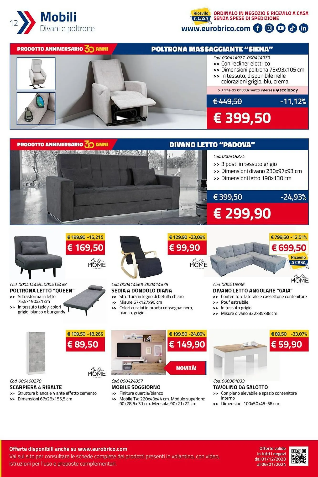 Volantino Eurobrico da 1 dicembre a 6 gennaio di 2024 - Pagina del volantino 12