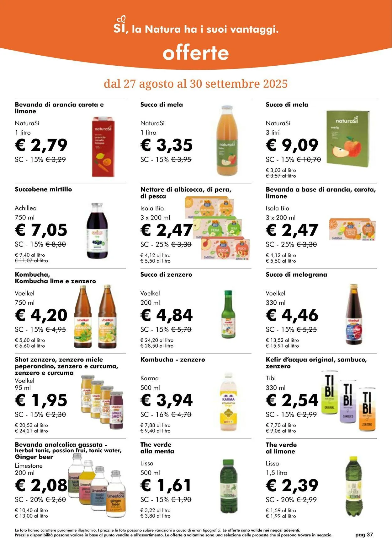 Natura Sì Volantino attuale da 25 settembre a 9 ottobre di 2025 - Pagina del volantino 37