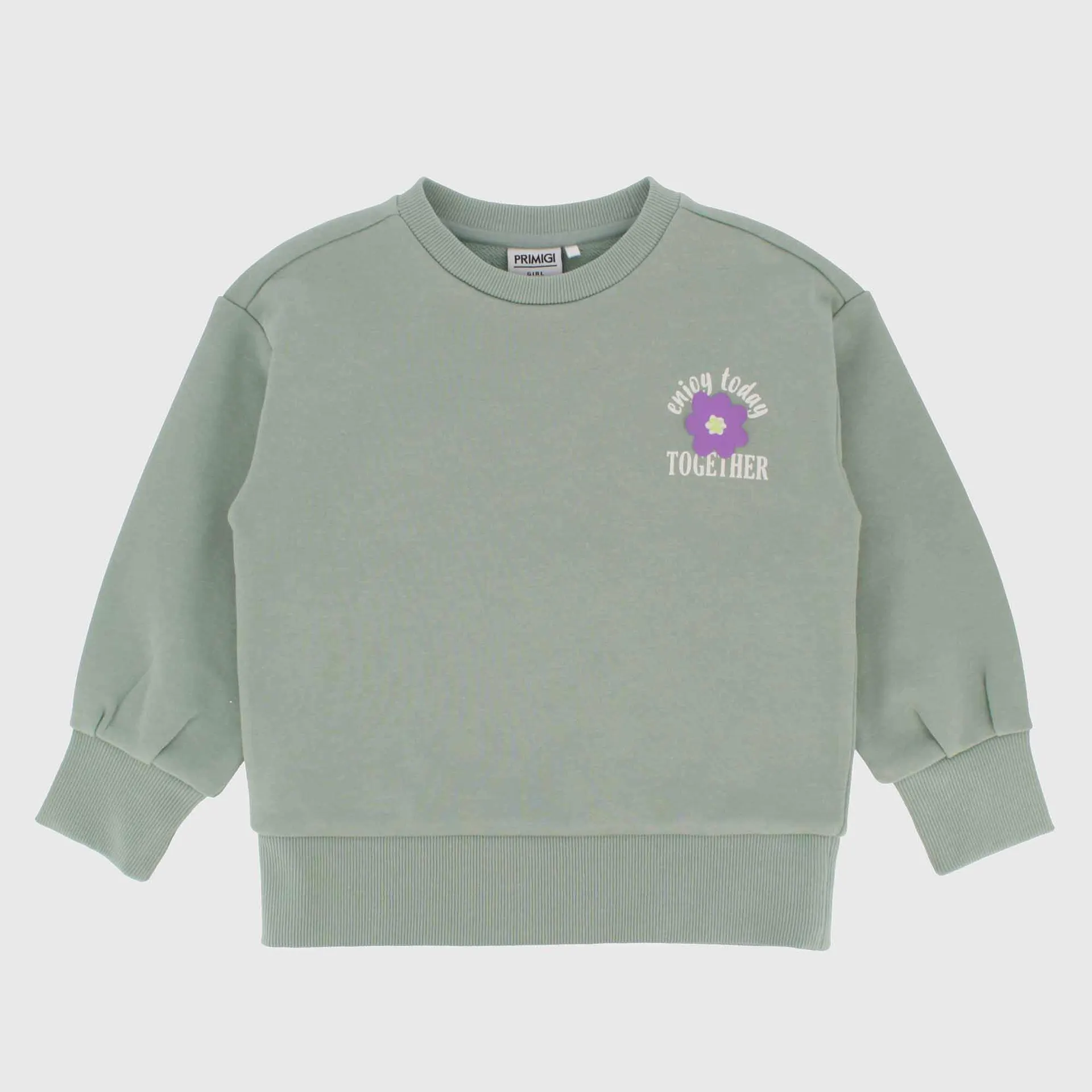 Felpa girocollo da Bambina, VERDE