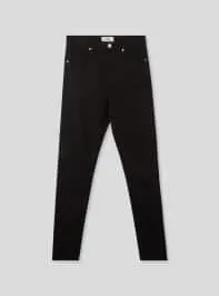 Pantaloni skinny a vita alta cinque tasche Nero