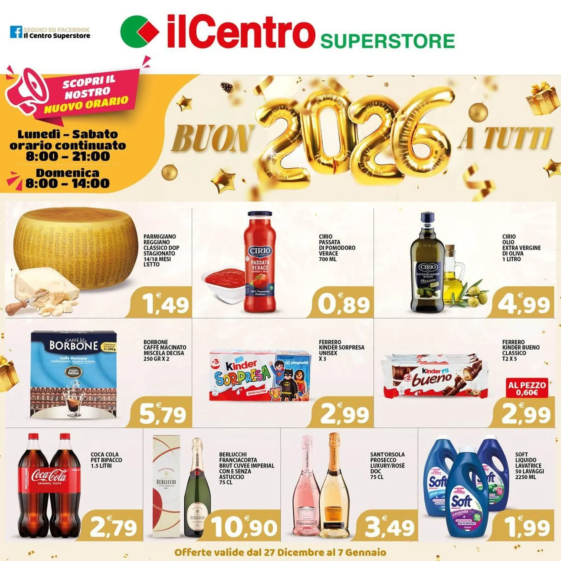 Volantino Il Centro Superstore da 27 dicembre a 7 gennaio di 2026 - Pagina del volantino 1