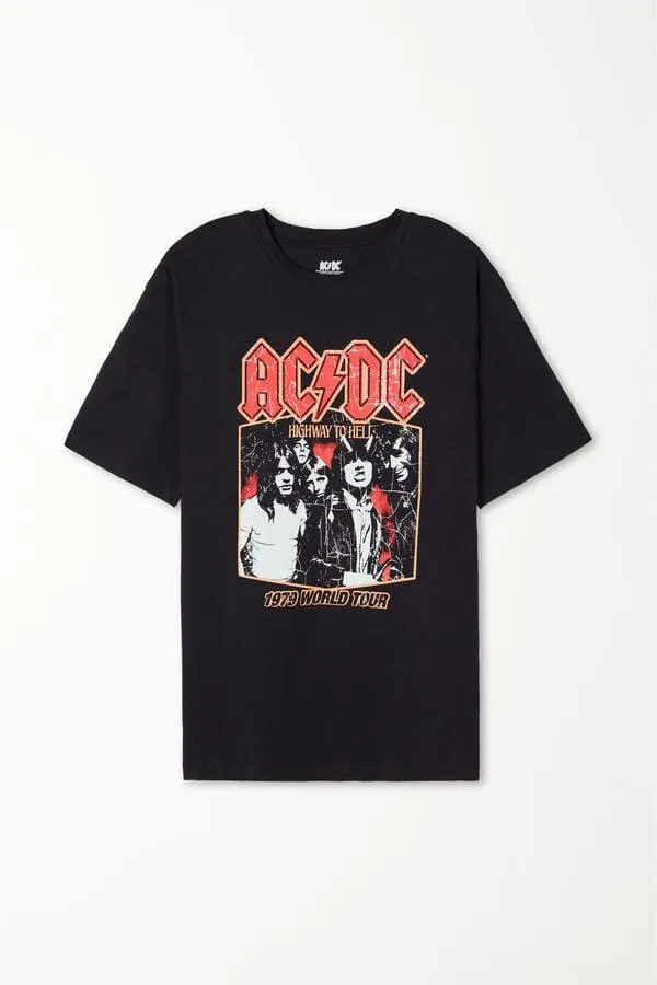 Camiseta con Estampado AC/DC Unisex