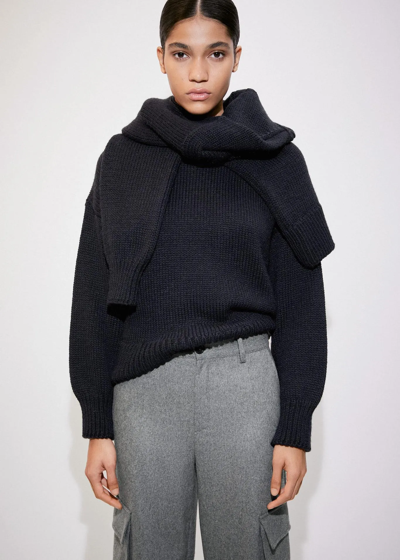 Pantaloni cargo lana