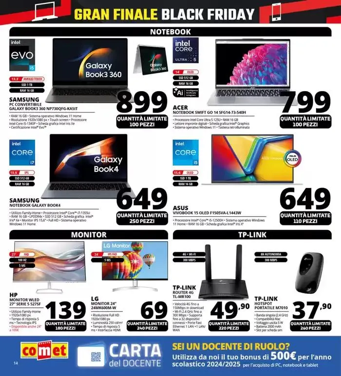 Black Friday Gran Finale da Comet! da 27 novembre a 2 dicembre di 2024 - Pagina del volantino 14
