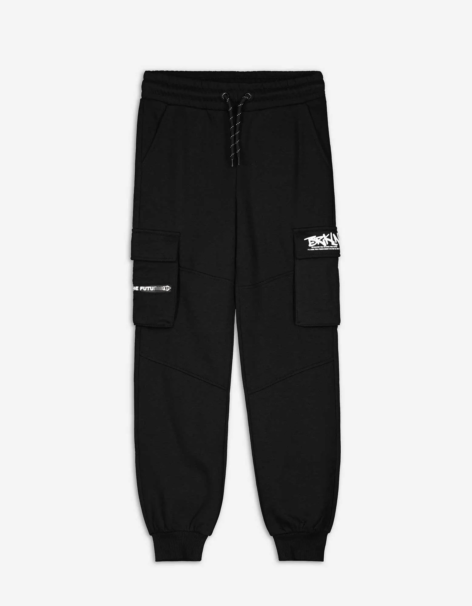 Pantaloni da jogging - Tasche applicate - nero
