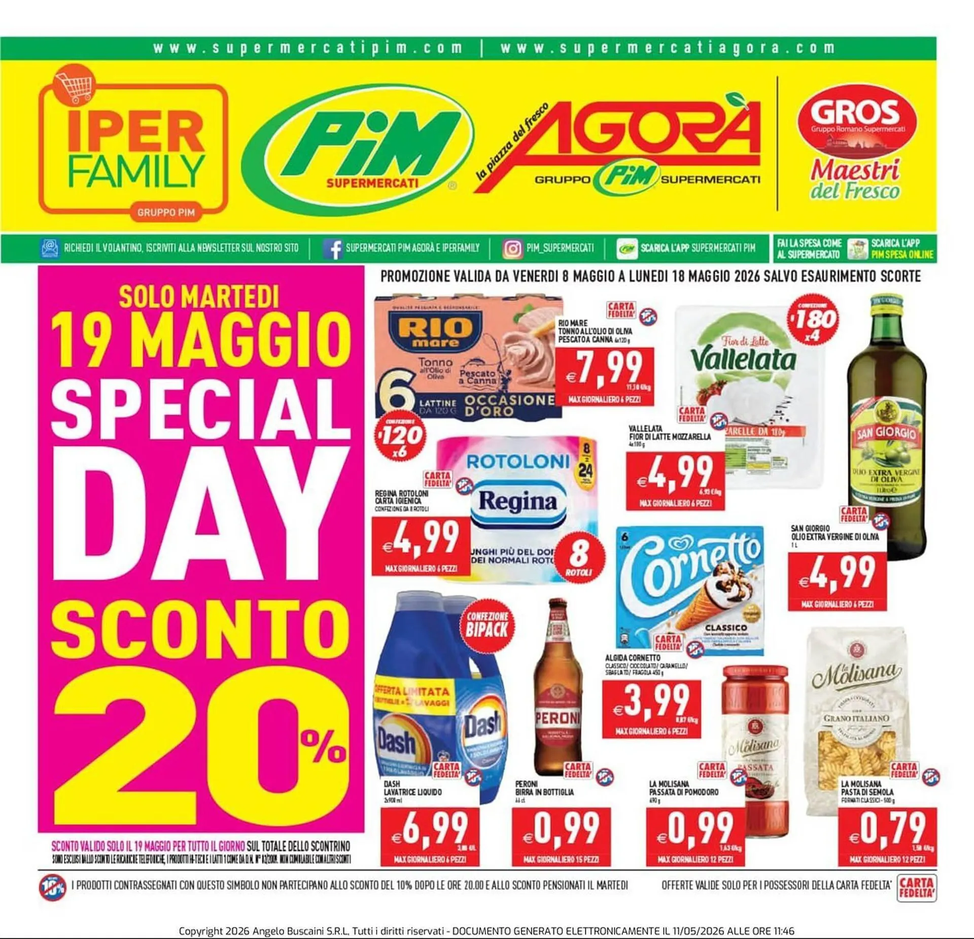Volantino Supermercati Agorà da 8 maggio a 18 maggio di 2026 - Pagina del volantino 1