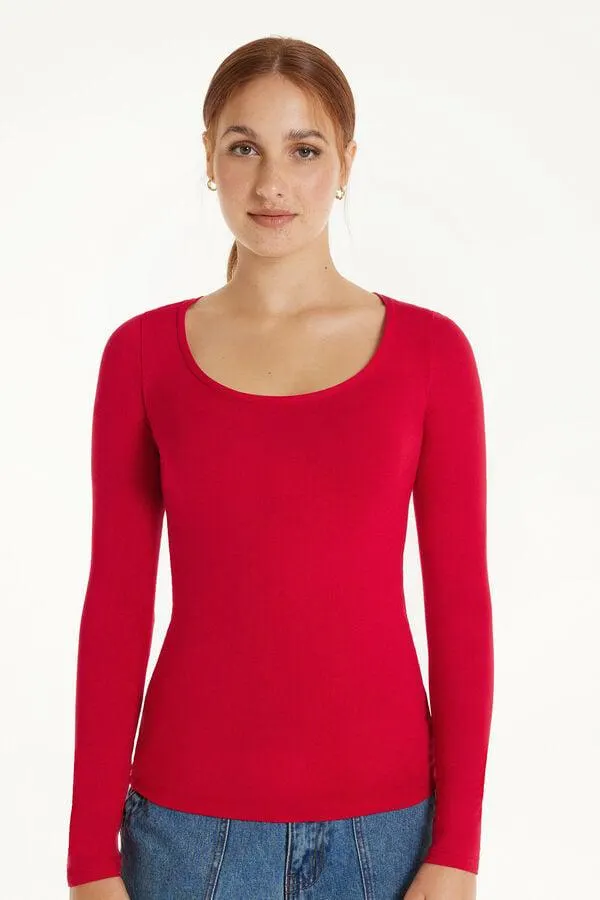 Maglia Manica Lunga Scollo Madonna Viscosa