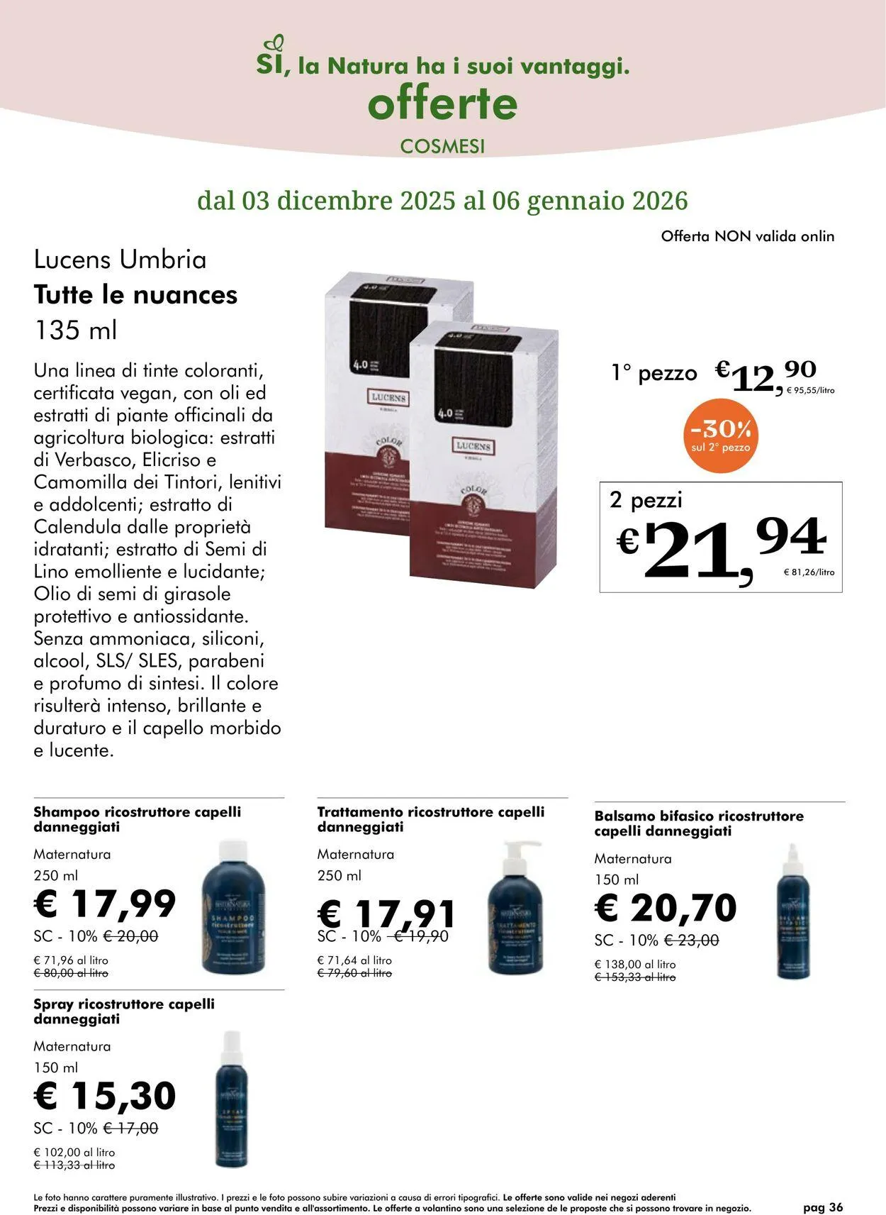 Natura Sì Volantino attuale da 15 gennaio a 29 gennaio di 2026 - Pagina del volantino 36