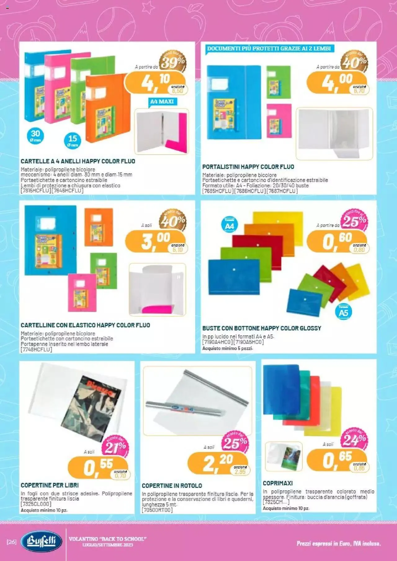 Volantino Buffetti da 1 luglio a 30 settembre di 2023 - Pagina del volantino 26