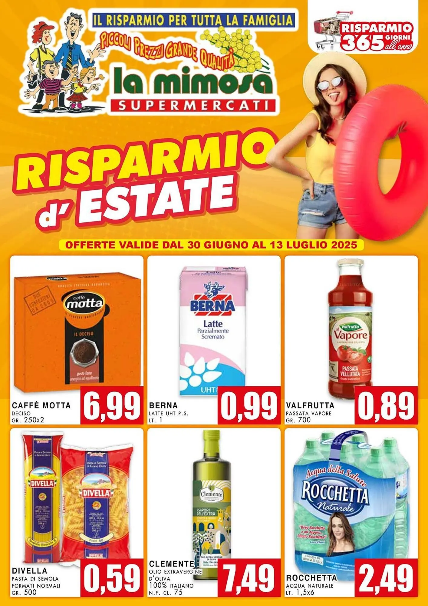Volantino La Mimosa Supermercati da 30 giugno a 13 luglio di 2025 - Pagina del volantino 1