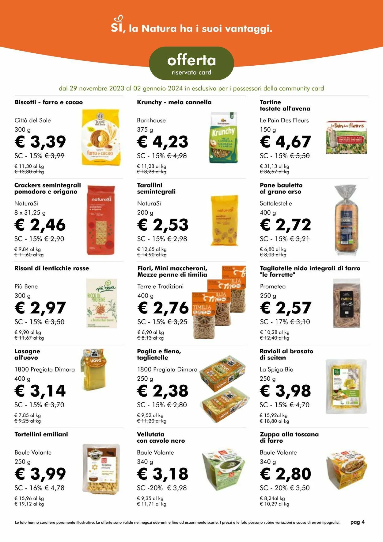Natura Sì Volantino attuale da 27 novembre a 11 dicembre di 2023 - Pagina del volantino 4