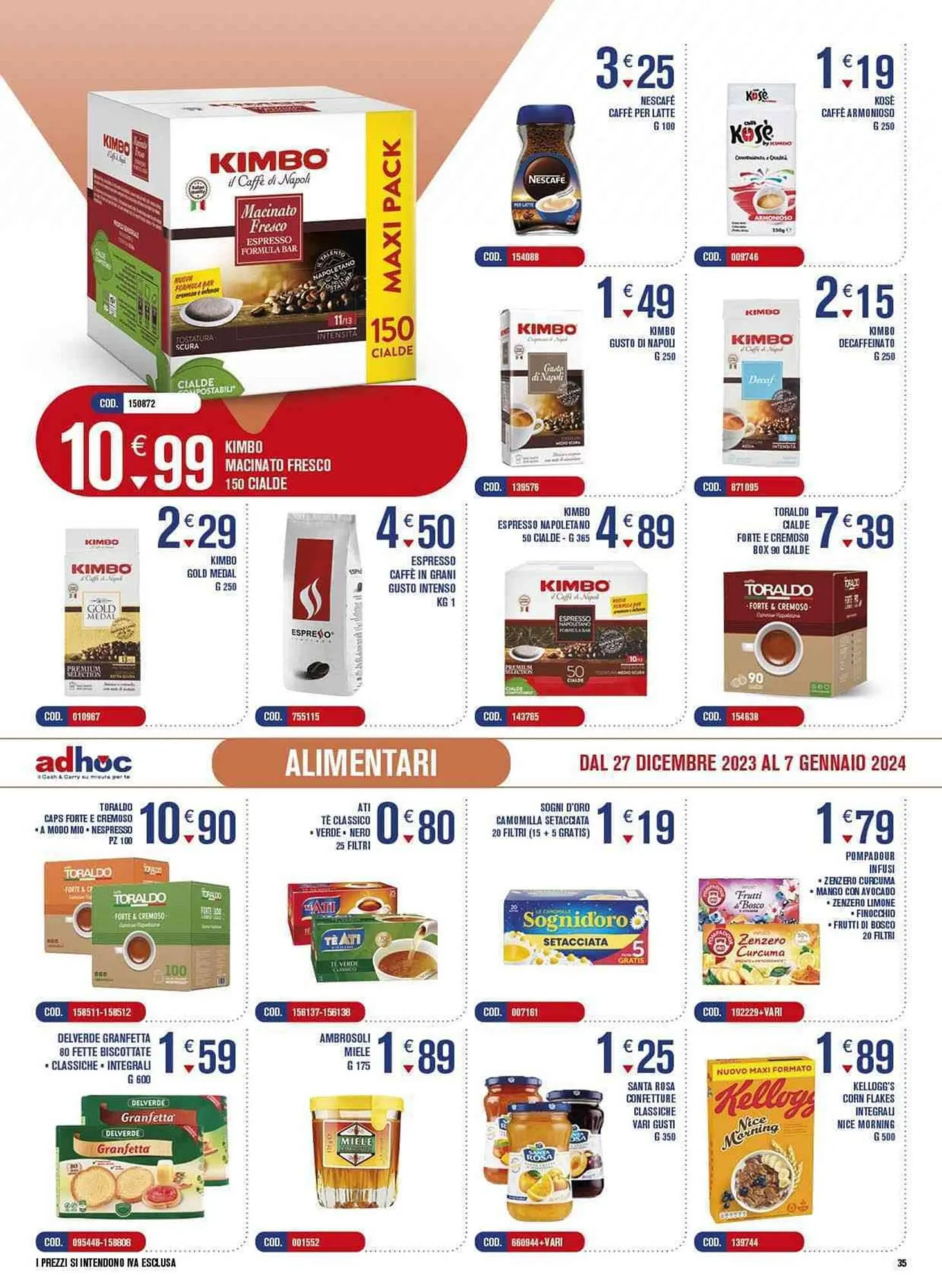 Volantino Adhoc da 27 dicembre a 7 gennaio di 2024 - Pagina del volantino 35