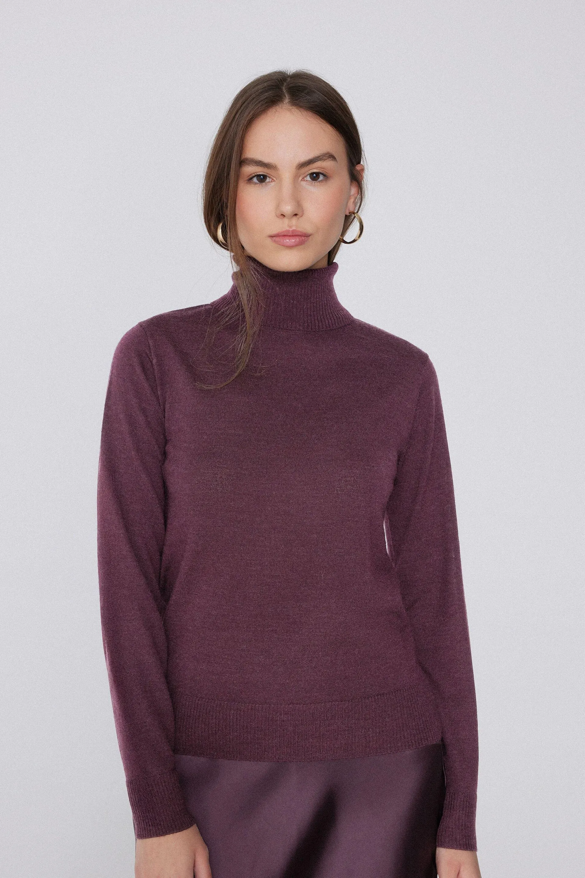 Maglia Pesante Collo Alto 100% Lana Merino