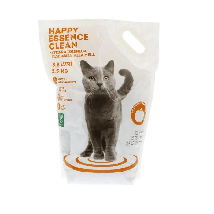 Lettiera per gatti Happy Essence Clean mela verde 5,8L