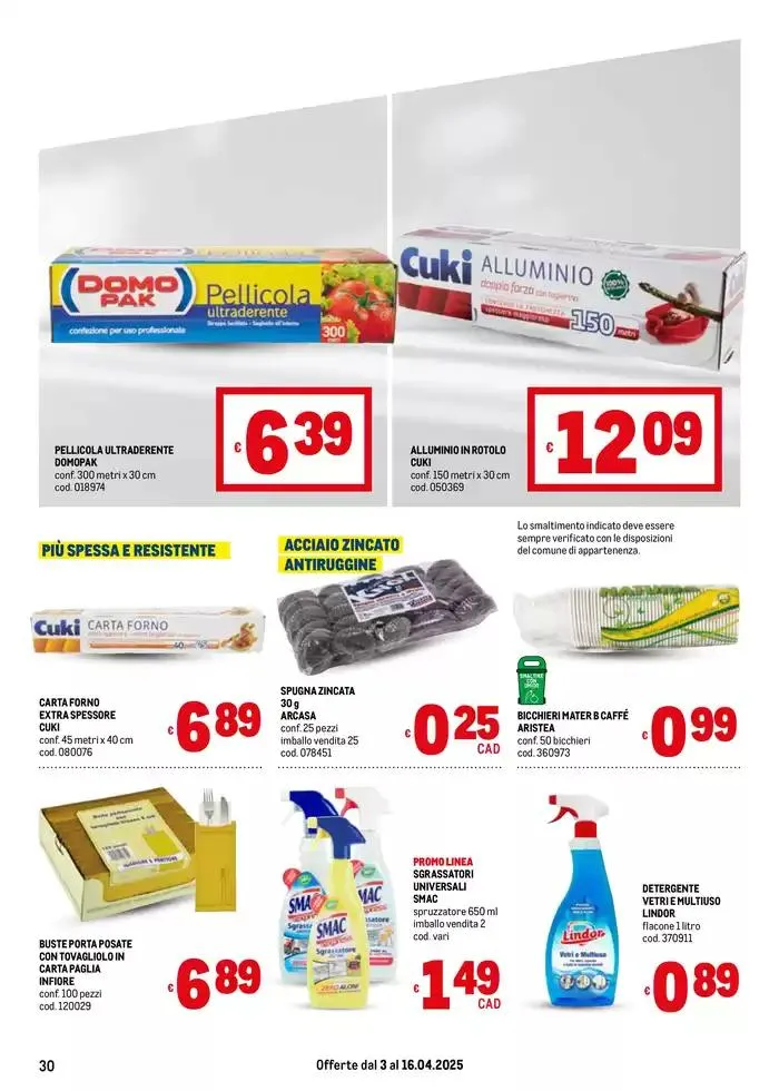 Offerte per te -Area 4 da 7 aprile a 16 aprile di 2025 - Pagina del volantino 30