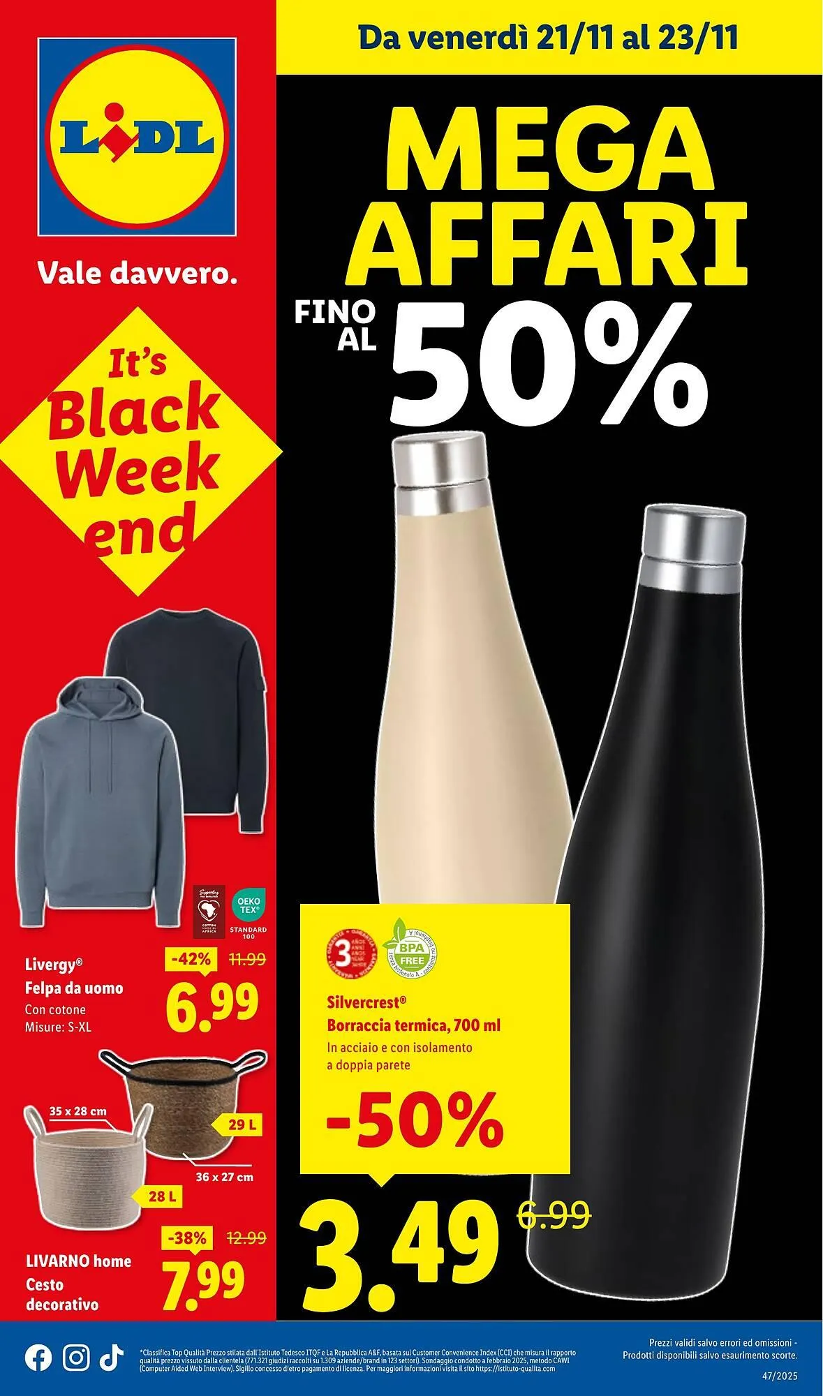 Volantino Lidl da 21 novembre a 23 novembre di 2025 - Pagina del volantino 1