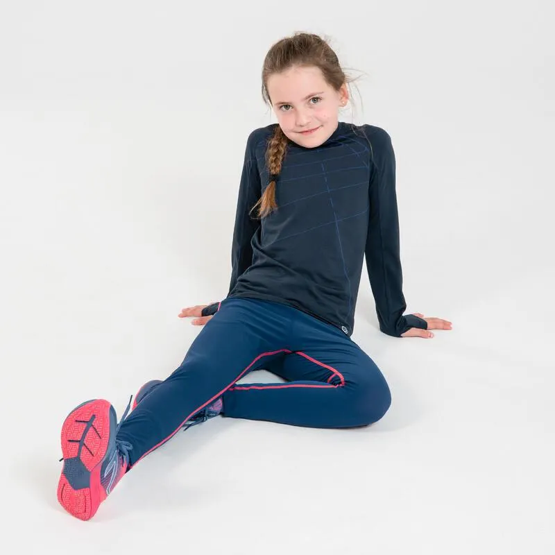 Maglia running bambino SKINCARE blu