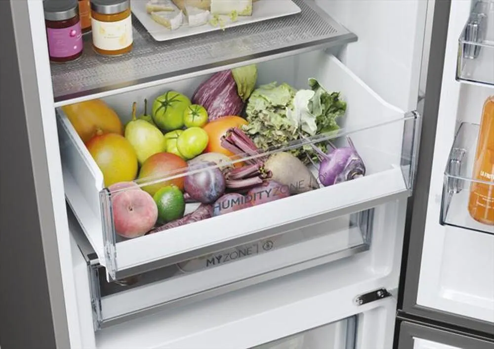 HAIER - Frigorifero combinato HDPW5620ANPD Classe A 409 lt-Platino