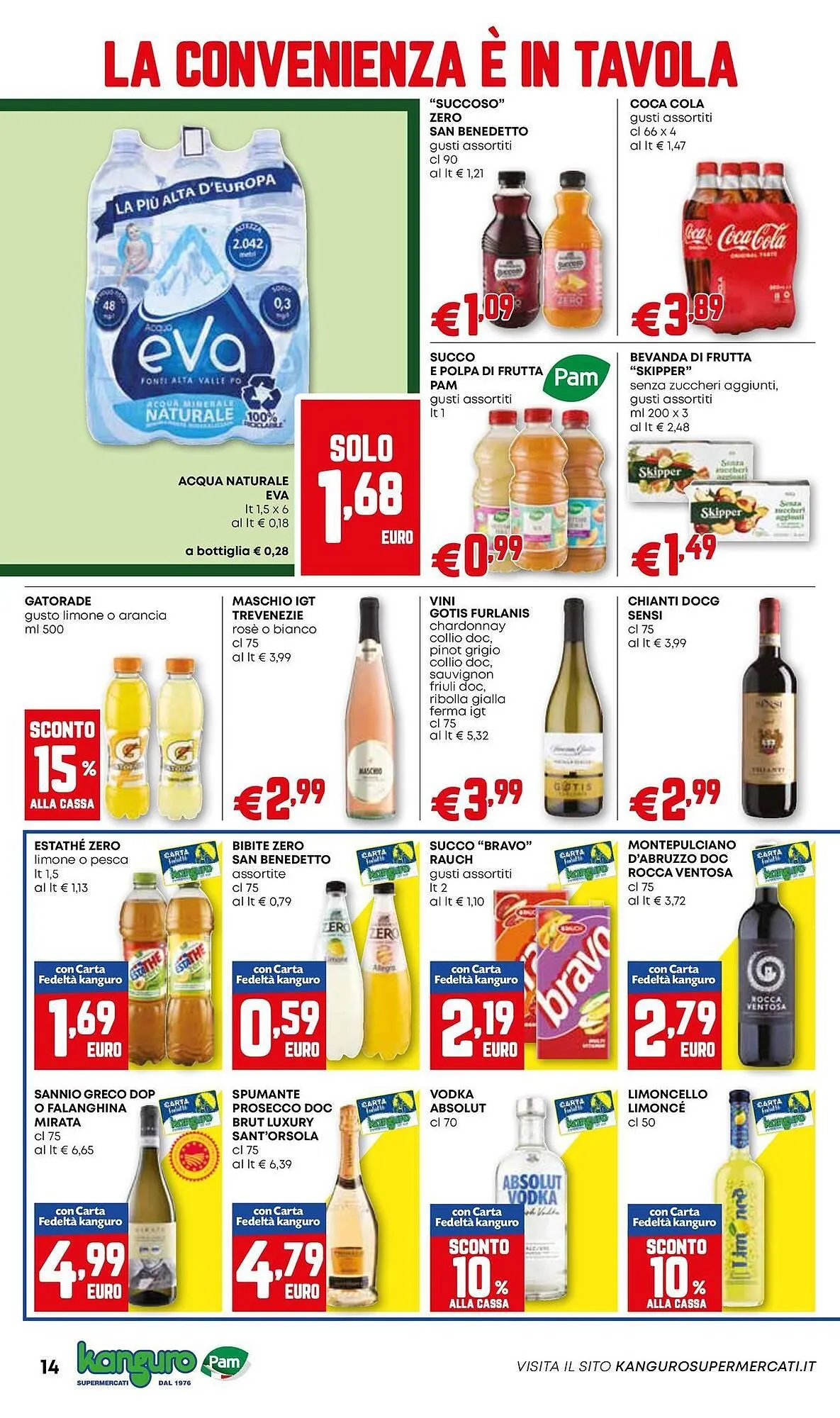 Volantino Kanguro da 24 luglio a 6 agosto di 2025 - Pagina del volantino 14