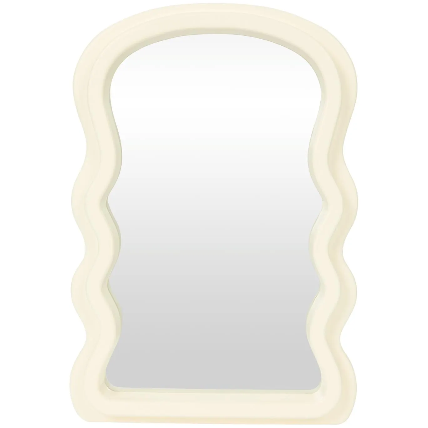 Specchio con cornice ondulata