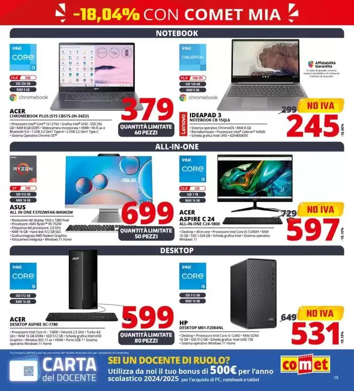 No IVA sul meglio della tecnologia! da 8 maggio a 21 maggio di 2025 - Pagina del volantino 15