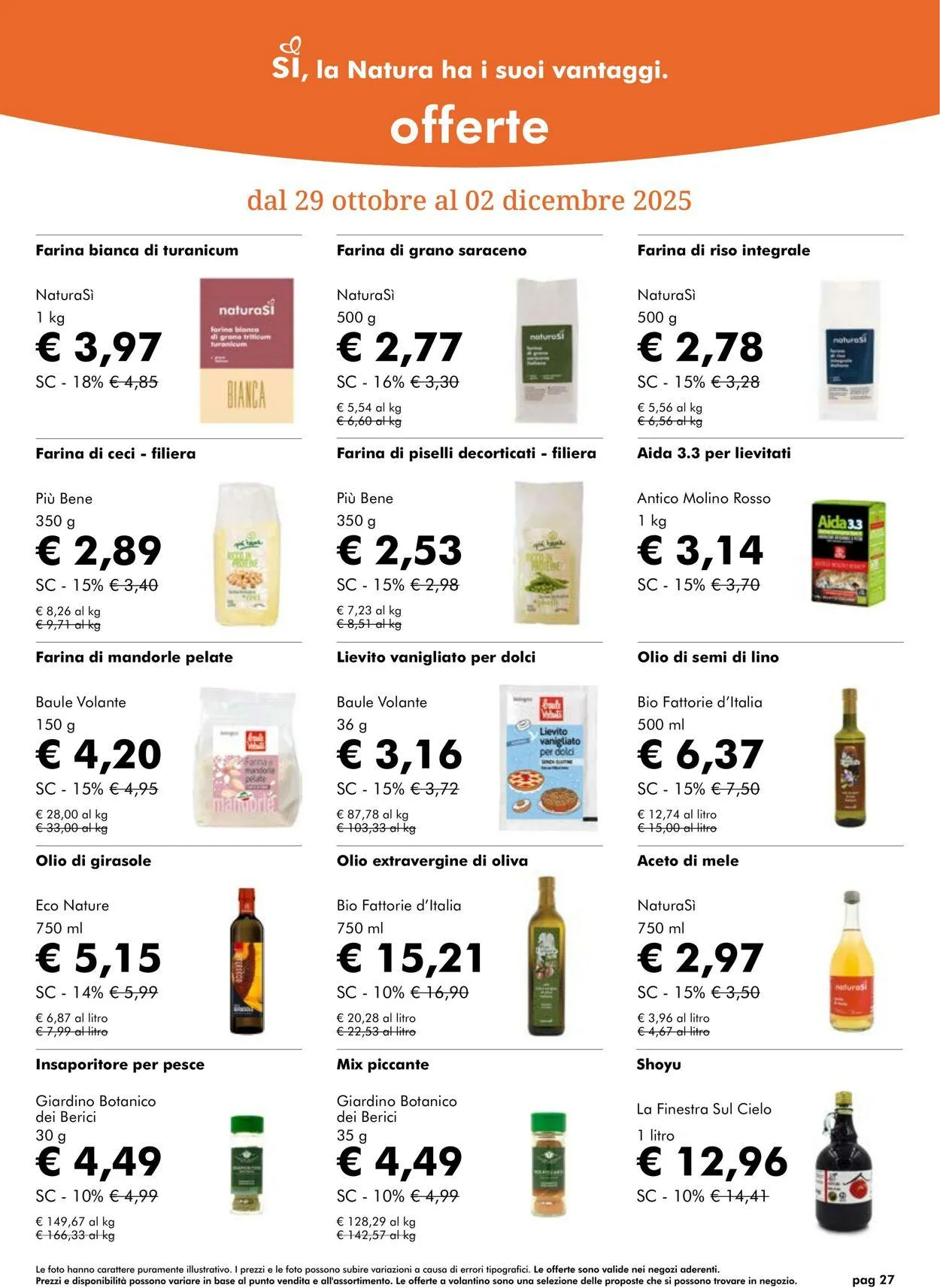 Natura Sì Volantino attuale da 1 gennaio a 15 gennaio di 2026 - Pagina del volantino 27