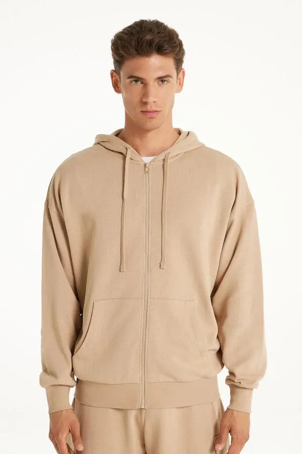 Felpa Manica Lunga Zip e Cappuccio
