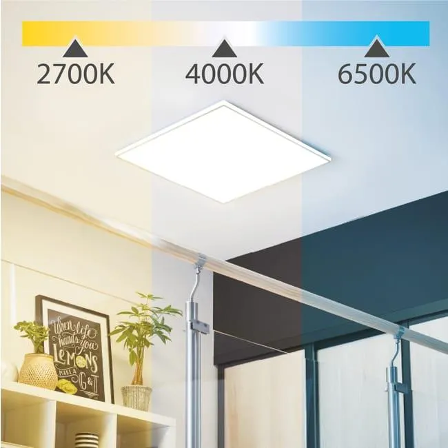 Pannello LED Gdansk bianco 59.5x60 cm con 3 temperature di colore ad intensità regolabile 5400 LUMEN, INSPIRE