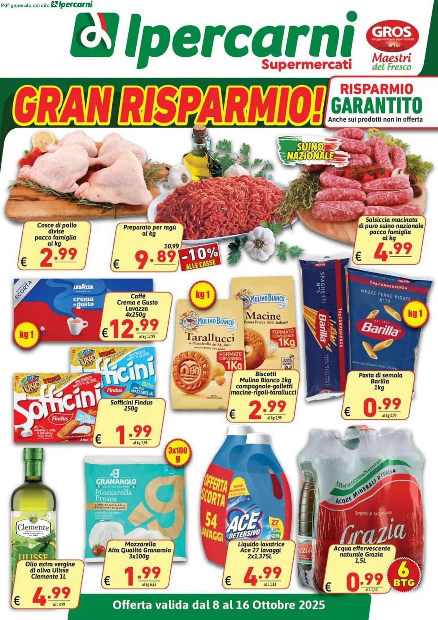 Volantino Ipercarni da 8 ottobre a 16 ottobre di 2025 - Pagina del volantino 1