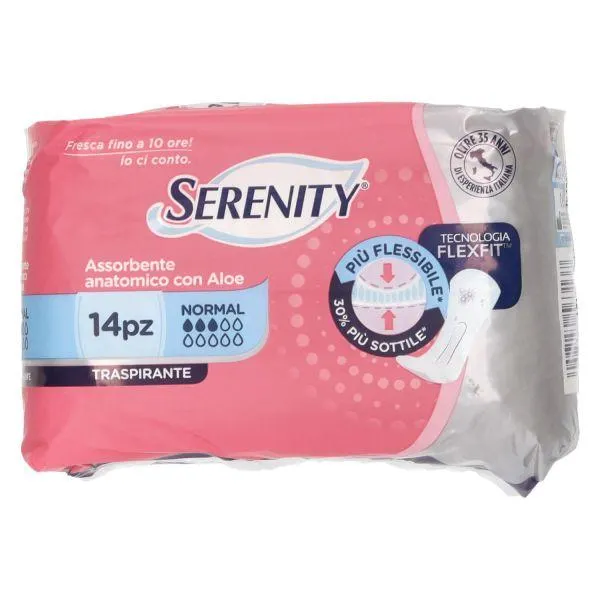 ASSORBENTE ANATOMICO SERENITY NORML CON ALOE