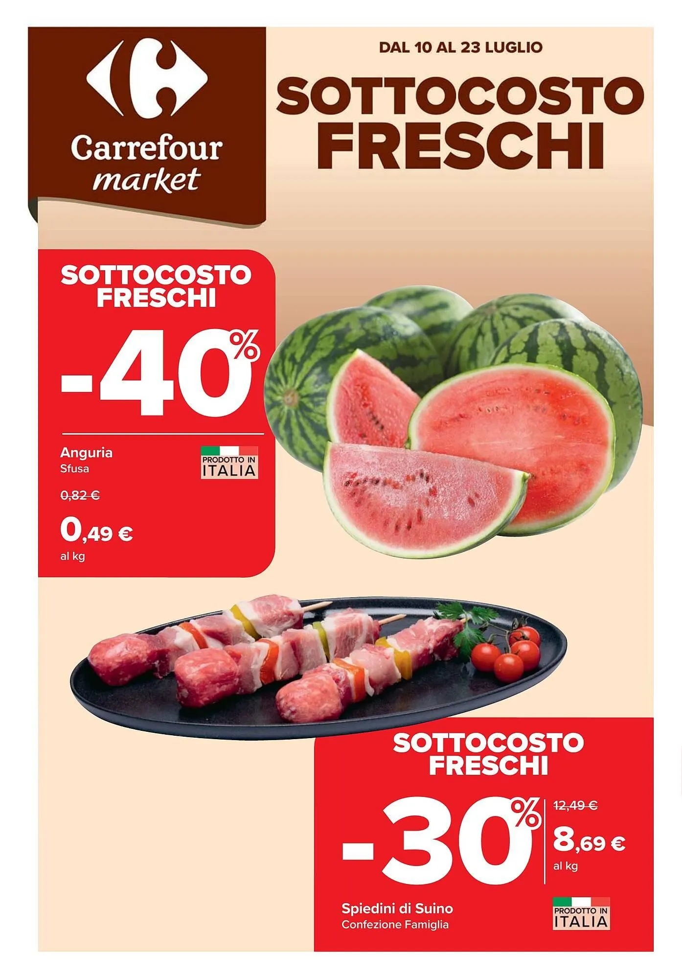 Volantino Carrefour Market da 10 luglio a 23 luglio di 2025 - Pagina del volantino 1