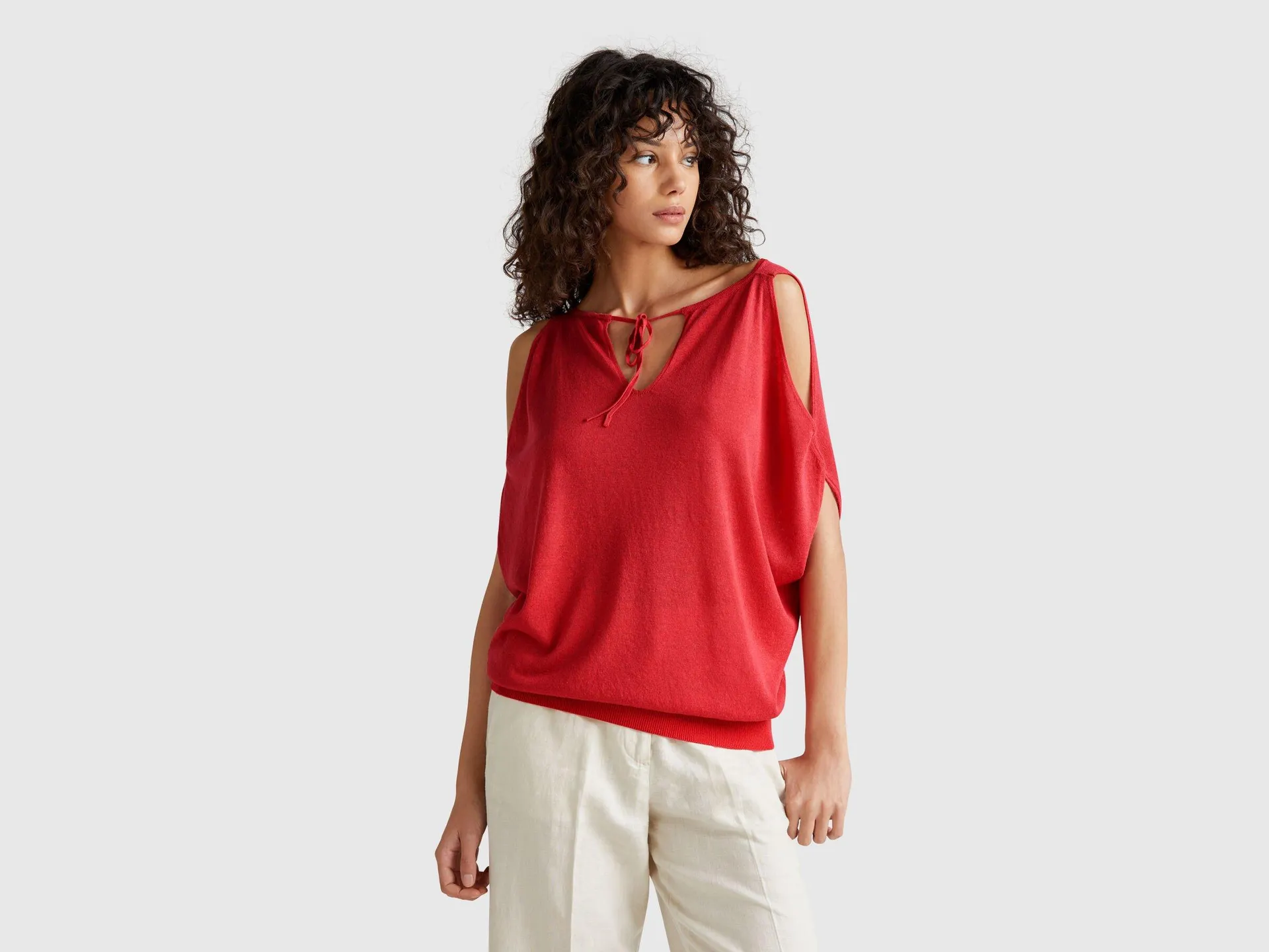 Maglia reversibile in misto lino