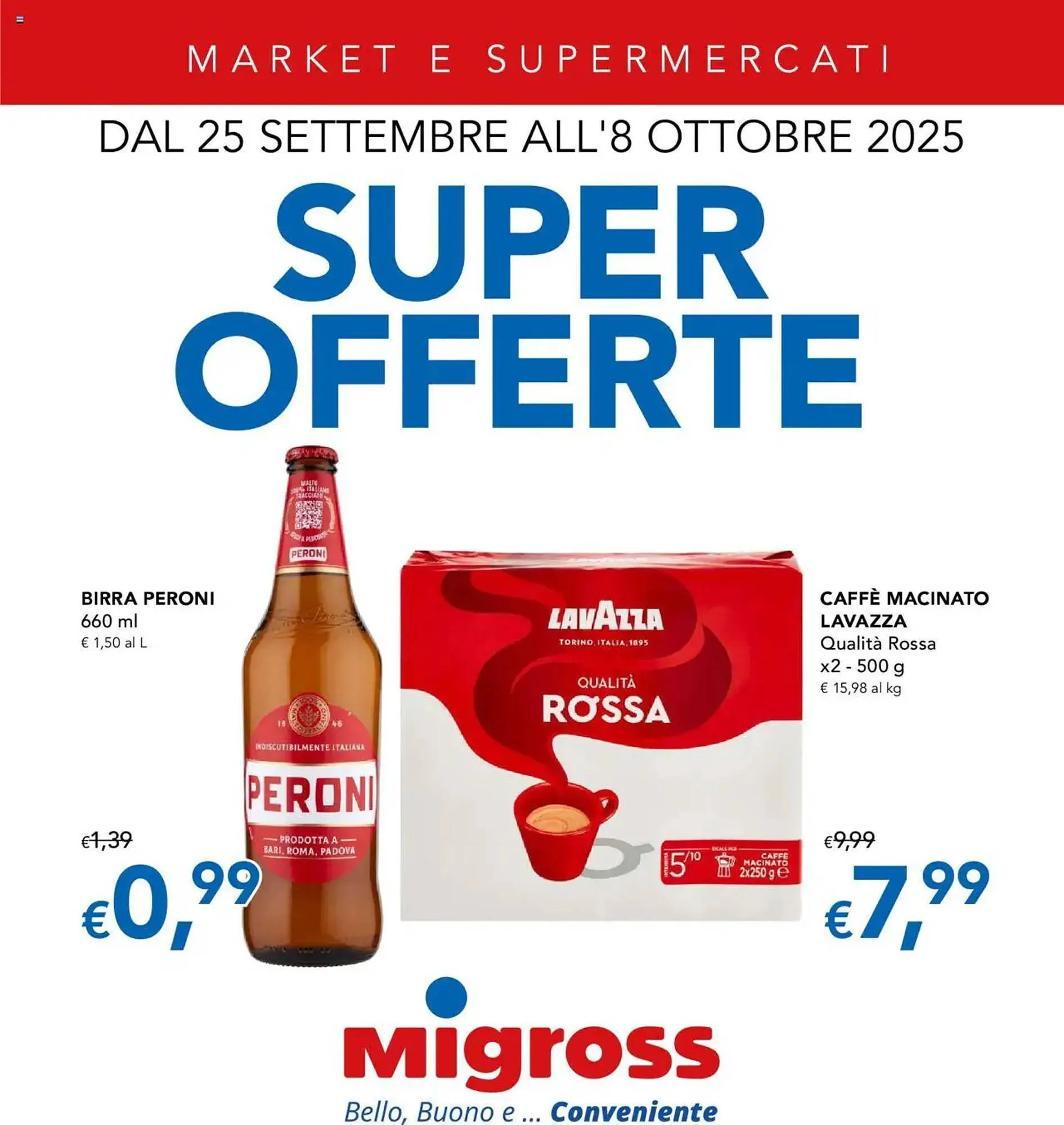 Volantino Migross Supermercati e Market da 25 settembre a 8 ottobre di 2025 - Pagina del volantino 1