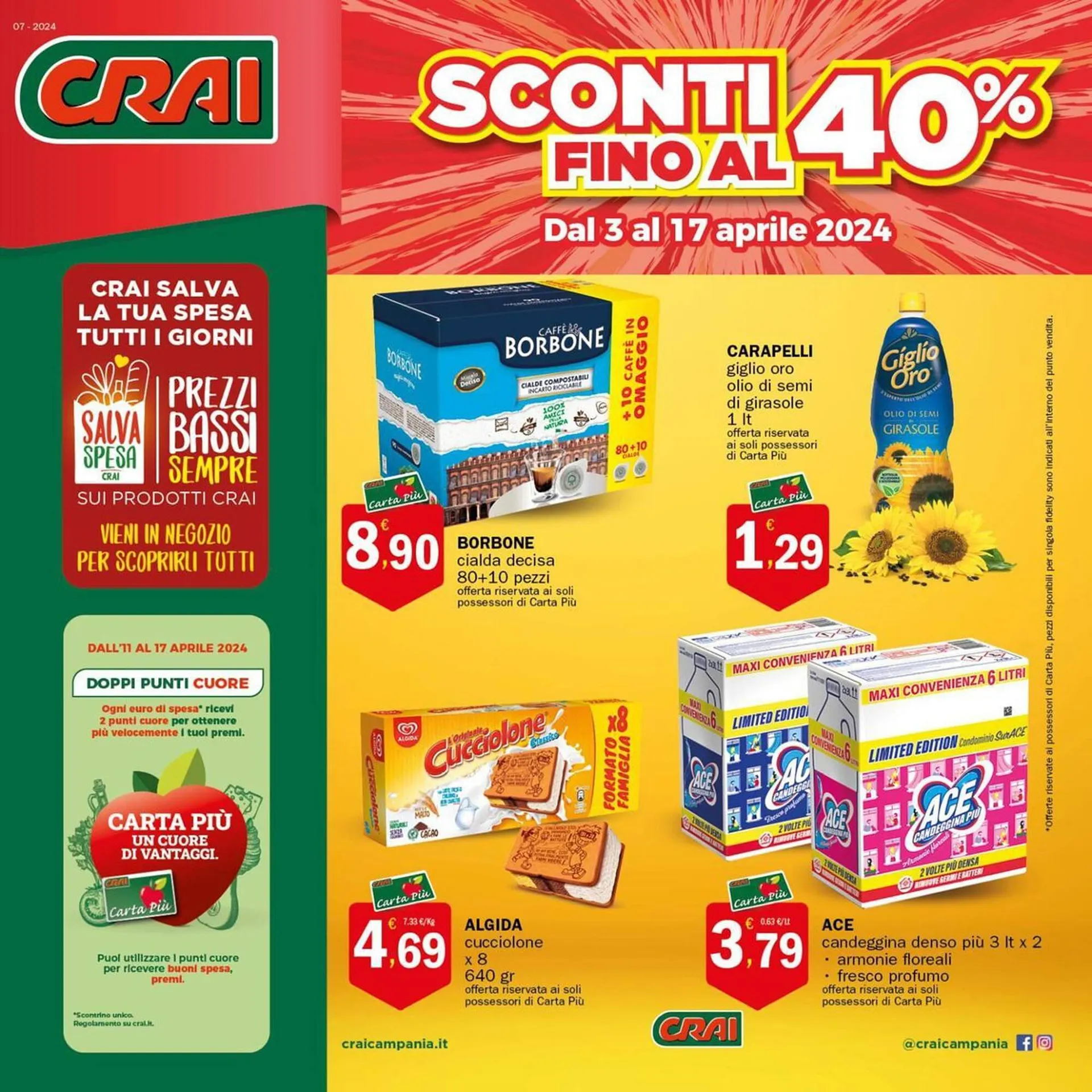 Volantino Crai da 3 aprile a 17 aprile di 2024 - Pagina del volantino 1